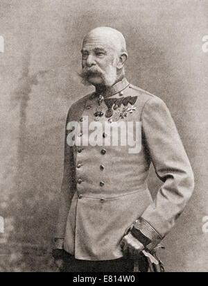 Franz Joseph I o Francesco Giuseppe I, 1830 - 1916. L'imperatore d'Austria e Re apostolico di Ungheria da 1848-1916. Foto Stock