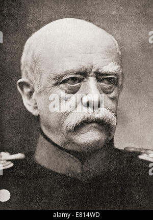 Otto Eduard Leopold, principe di Bismarck, duca di Lauenburg, 1815 - 1898, aka Otto von Bismarck. Conservatore statista prussiano Foto Stock