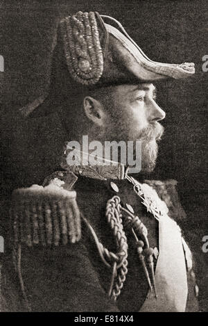 George V, George Frederick Ernest Albert, 1865 a 1936. Re del Regno Unito e i domini britannici Foto Stock