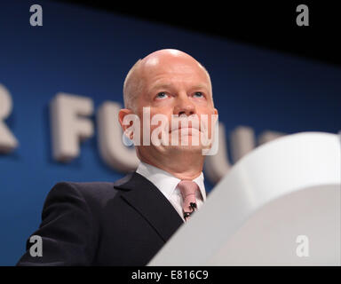 WILLIAM HAGUE MP LEADER DELLA HOUSE OF COMMONS 28 settembre 2014 CPI BIRMINGHAM INGHILTERRA Foto Stock