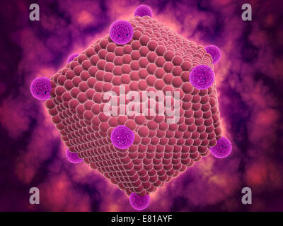 Artista della illustrazione di un icosaedro. In geometria, un icosaedro è un poliedro con 20 facce triangolari, bordi 30 e 12 v Foto Stock