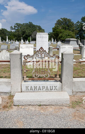 Appezzamento di famiglia nel cimitero di Magnolia, Charleston, Carolina del Sud. Foto Stock