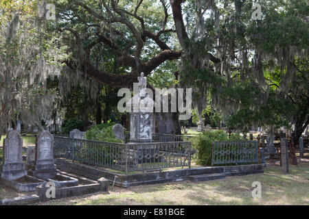 Tombe nel cimitero di Magnolia, Charleston, Carolina del Sud. Foto Stock