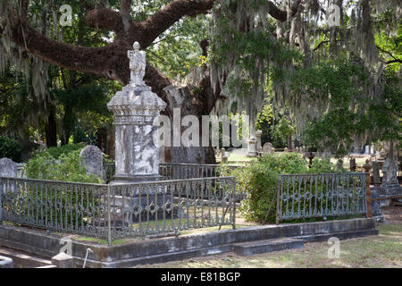 Tombe nel cimitero di Magnolia, Charleston, Carolina del Sud. Foto Stock