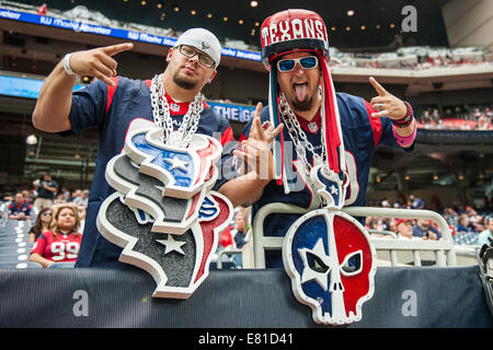 Houston, Texas, Stati Uniti d'America. 28 Sep, 2014. Houston Texans fans prima di un gioco di NFL tra Houston Texans e le fatture della Buffalo a NRG Stadium di Houston, TX su settembre 28th, 2014. Credito: Trask Smith/ZUMA filo/Alamy Live News Foto Stock