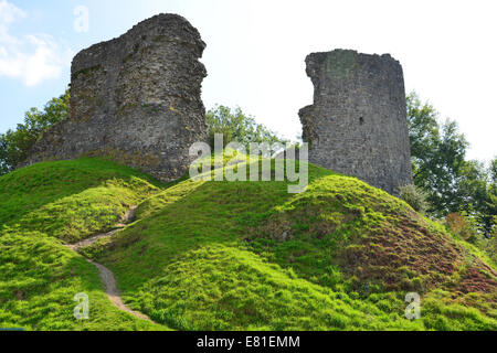 Llandovery Castle, Llandovery,(Llanymddyfri), Carmarthenshire (Sir Gaerfyrddin), Wales, Regno Unito Foto Stock