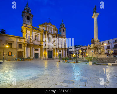 Chiesa di San Domenico in Piazza San Domenico, centro storico, Palermo, Sicilia, Italia Foto Stock