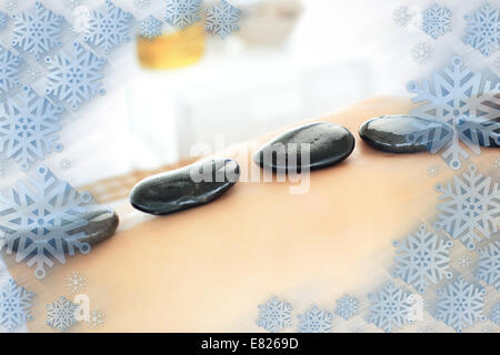 Primo piano di una bella donna avente un massaggio Foto Stock