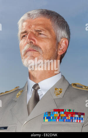 Petr Pavel, ex presidente generale del Comitato militare NATO OTAN, dal 2023 presidente della Repubblica Ceca Foto Stock