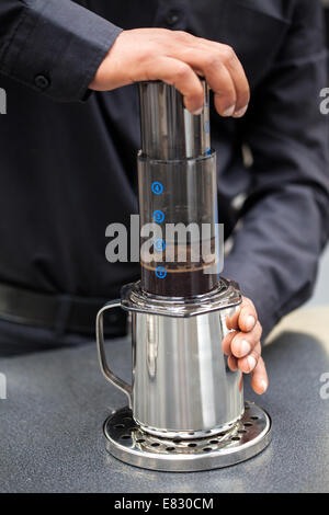 Caffè appena preparato Foto Stock