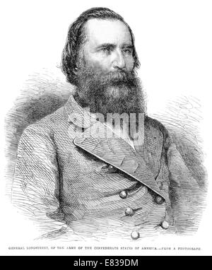 Il generale James Longstreet dell'esercito degli Stati Confederati d'America circa 1885 Foto Stock