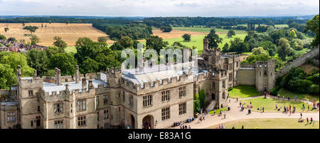 Vista del castello di Warwick Foto Stock