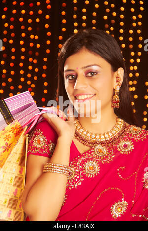 Indian Diwali Festival shopping Foto Stock