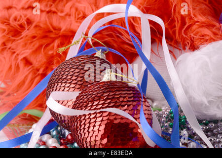 Le palle di Natale e Anno Nuovo decorazione Foto Stock