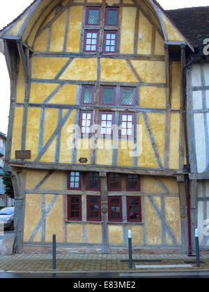 Vecchie case fachwork a Troyes Francia Foto Stock