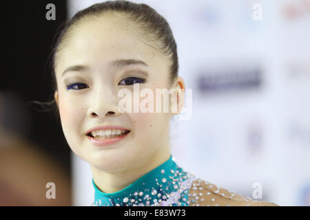 Kaho Minagawa (JPN), 25 settembre 2014 - ginnastica ritmica : FIG Rhythmic Gymnastics World Championships qualifiche individuali il nastro a Izmir Halkapinar Sport Hall di Izmir, in Turchia. (Foto di Takahisa Hirano/AFLO) Foto Stock