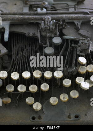 Vecchi e rovinati scrittore di tipo Foto Stock