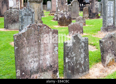 Il cimitero di Luss, Scotland, Regno Unito Foto Stock