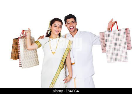 Sud indiane giovane diwali shopping Foto Stock