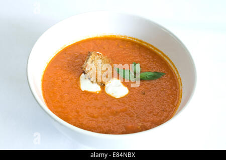 Pomodoro arrosto minestra in crema Foto Stock