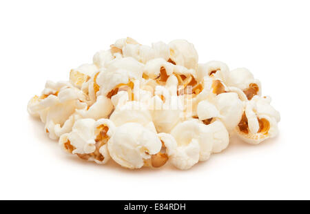 Il popcorn isolato Foto Stock