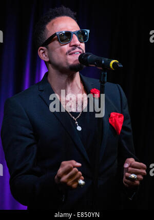 Bala Cynwyd, Pennsylvania, USA. 30 Settembre, 2014. Svedese Kim Singer-Songwriter Cesarion esegue a Q102's teatro delle prestazioni su Settembre 30, 2014 in Bala Cynwyd, Pennsylvania, Stati Uniti. Credito: Paolo Froggatt/Alamy Live News Foto Stock