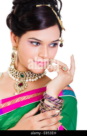 Indian belle signore abito tradizionale Foto Stock