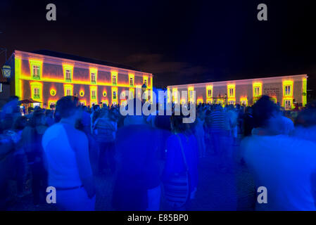 LUMINA Light Festival, cascias del Portogallo. Installazioni artistiche attraverso le strade e la spiaggia di Cascais Foto Stock