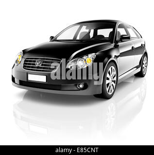 Auto berlina nera Foto Stock