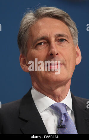 PHILIP HAMMOND MP IL SEGRETARIO DI STATO PER GLI STRANIERI 01 ottobre 2014 CPI BIRMINGHAM INGHILTERRA Foto Stock