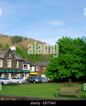 Grasmere Village Green, Parco Nazionale del Distretto dei Laghi, Cumbria, England, Regno Unito Foto Stock