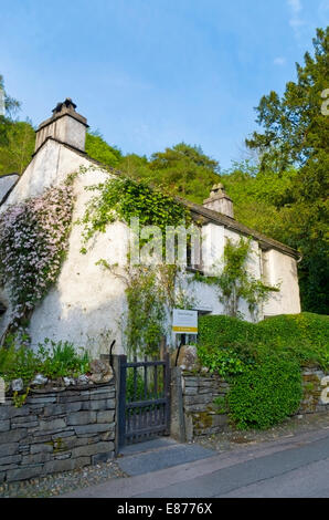 Dove Cottage ( ex casa di William Wordsworth ), Grasmere Village, Lake District, Cumbria, England, Regno Unito Foto Stock