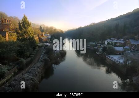 L'inverno in Ironbridge Gorge Foto Stock