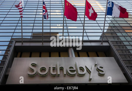 Sotheby's art auction house di New York City Foto Stock