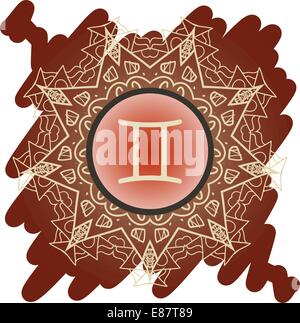 Segno zodiacale gemelli (Gemini) Illustrazione Vettoriale