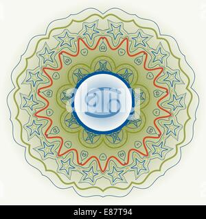 Segno zodiacale del granchio (cancro) Illustrazione Vettoriale