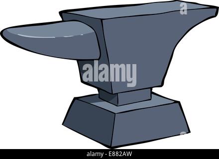 Incudine su uno sfondo bianco illustrazione vettoriale Illustrazione Vettoriale