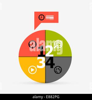 Banner numerati template design | infographics Illustrazione Vettoriale