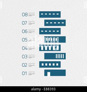 Real estate infographics in stile retrò. Può essere utilizzato come intestazione, il modello di stampa, infographics, web layout, Illustrazione Vettoriale
