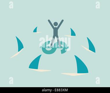 Il rischio finanziario icona Illustrazione Vettoriale