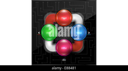 Abstract bolle colorate ed infografico design. Vettore Illustrazione Vettoriale