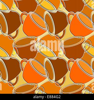 Modello senza cuciture con coppe Illustrazione Vettoriale