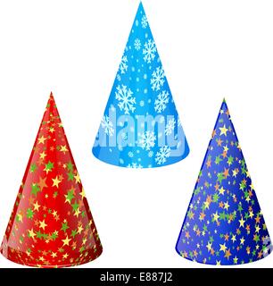Set di cappelli per party Illustrazione Vettoriale