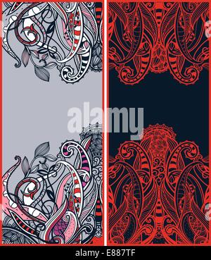 Vector set di schede astratto Illustrazione Vettoriale