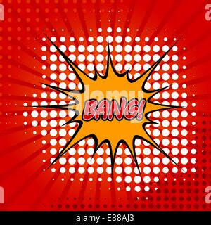 Bang fumetto discorso bolla Illustrazione Vettoriale