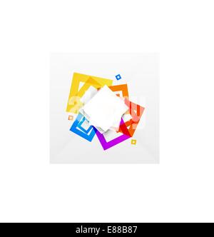 Abstract piazze colorate sullo sfondo Illustrazione Vettoriale