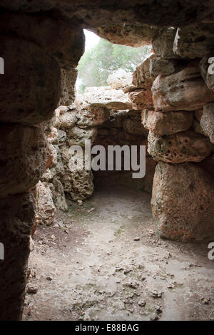 Talati de Dalt sito preistorico, Menorca, isole Baleari, Spagna Foto Stock