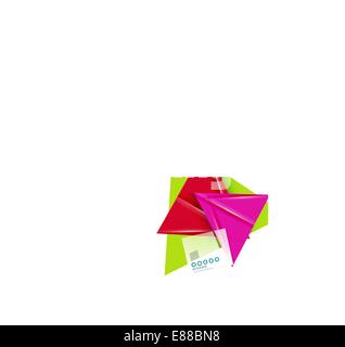 Abstract rosso sfondo geometrico. Illustrazione Vettoriale- la concezione di business per il business, tecnologia, presentazione, modello Illustrazione Vettoriale