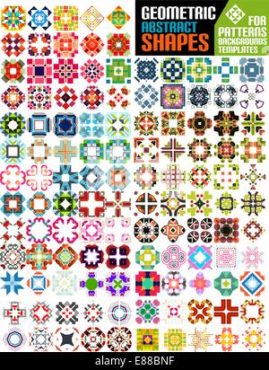 Set di abstract forme geometriche per modelli, sfondi, modelli infographics Illustrazione Vettoriale