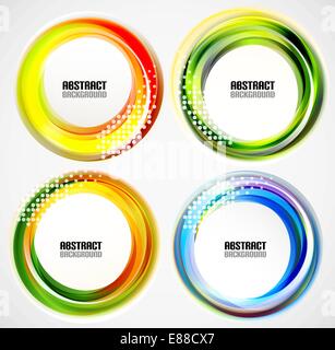 Abstract cerchio sfocata banner / templates Illustrazione Vettoriale